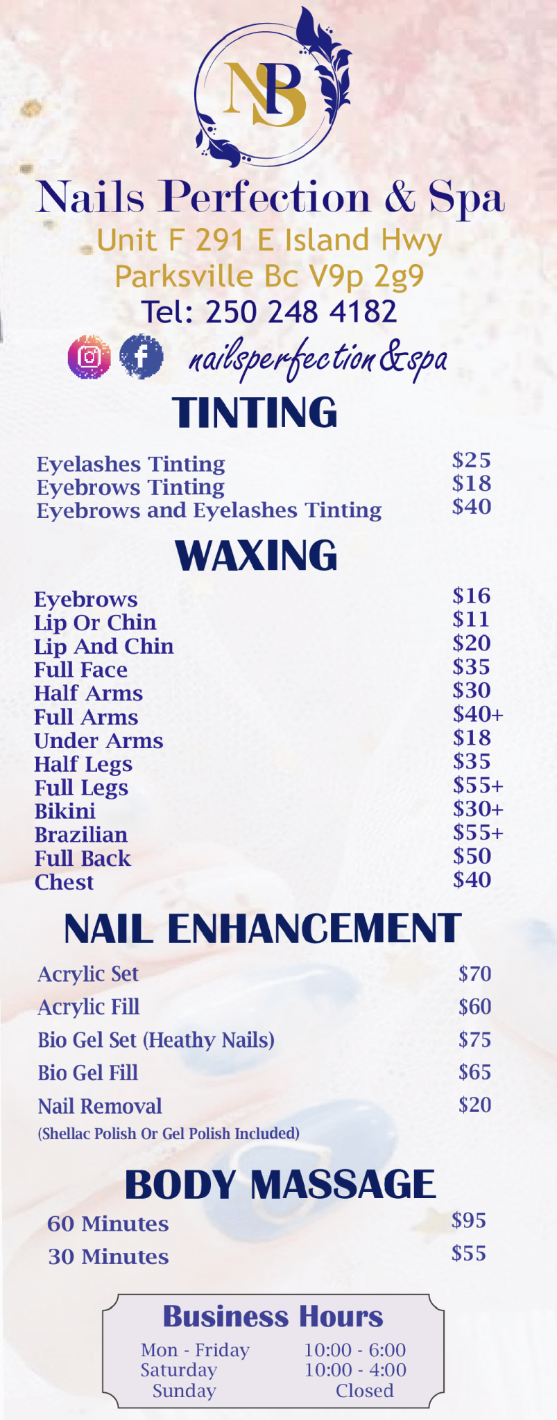 Services - Nails Perfection & Spa